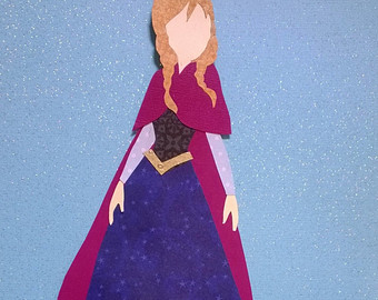 Princess Anna Winter Dress Paper Si Lhouette    
