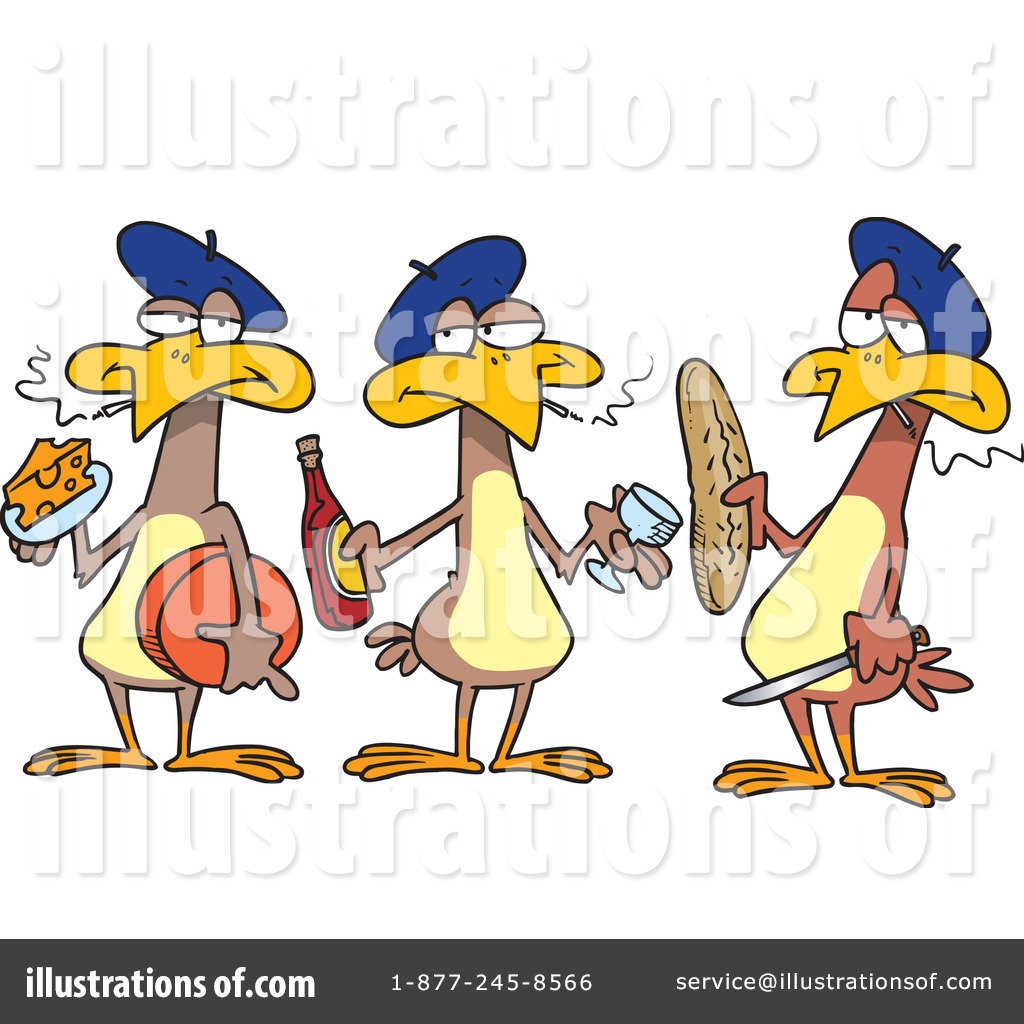 Royalty Free  Rf  French Hens Clipart Illustration By Ron Leishman