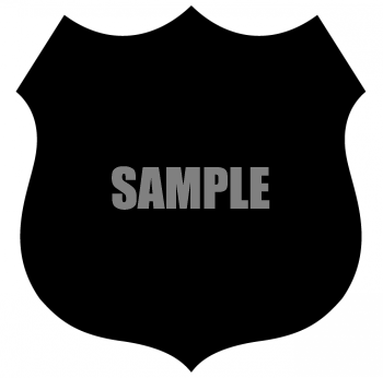 Silhouette Of A Police Badge   Royalty Free Clip Art Picture