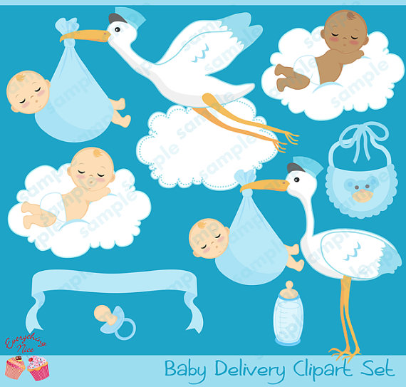Baby Boy Delivery Clipart Set By 1everythingnice On Etsy