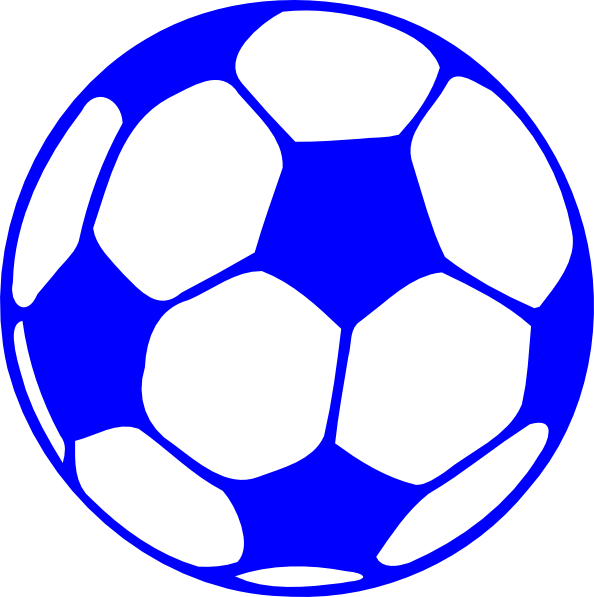 Blue Soccer Ball Clip Art At Clker Com   Vector Clip Art Online    