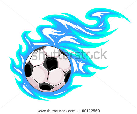 Blue Soccer Ball Clip Art Stock Photo Soccer Ball In Blue Flames Jpeg    