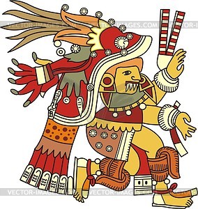 Chantico Aztec Goddess Of Fire Vector Clipart