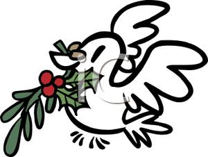 Christmas Dove   Royalty Free Clipart Picture