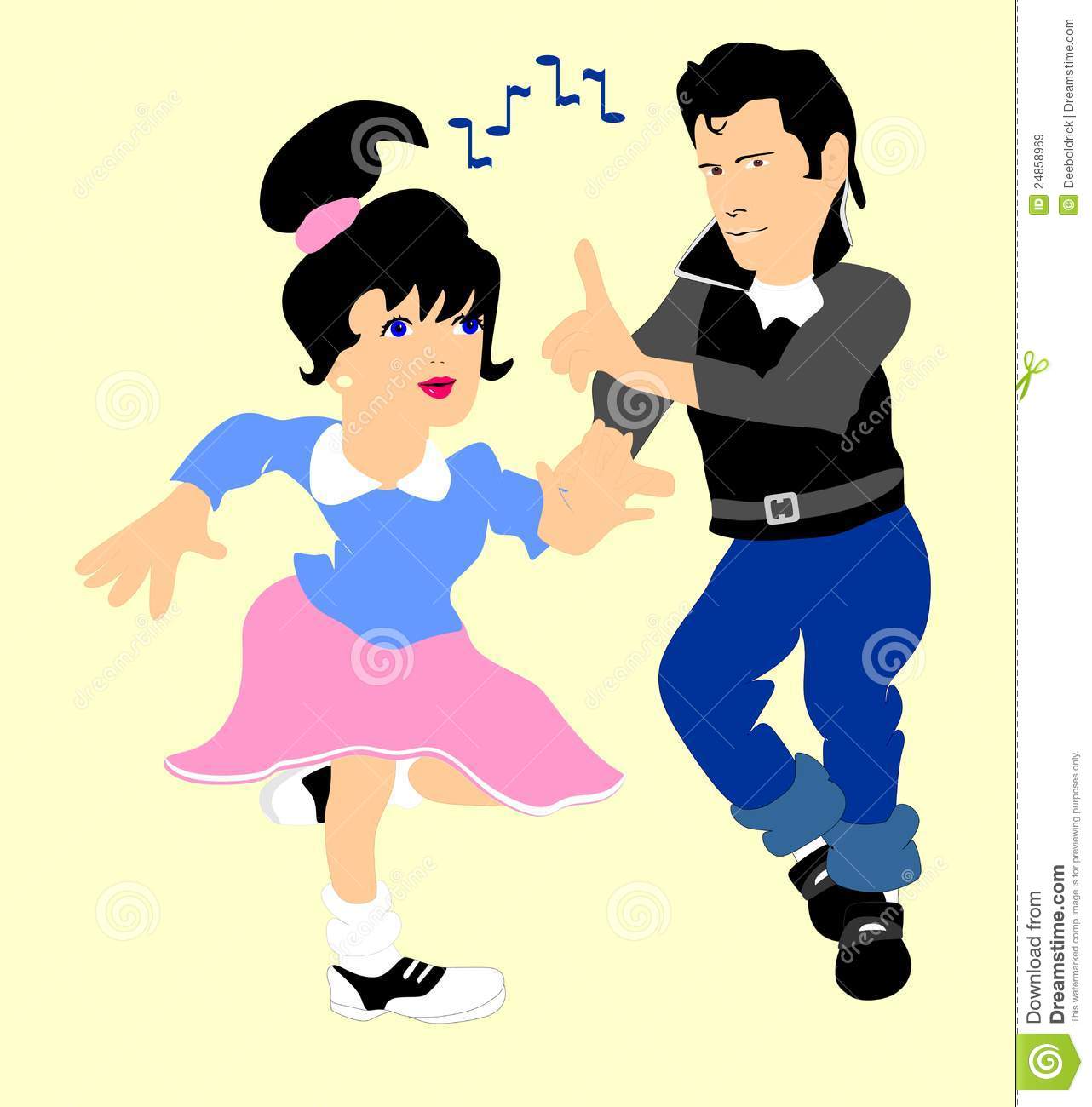 Dance To The 50 S Rock N  Roll   Royalty Free Stock Images   Image