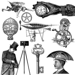 Details About Steampunk Royalty Free Clip Art Cd Craft Images Like Tim    