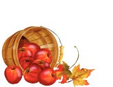 Fall Blessings Card Autumn Leaf Clipart Red Apple Clipart