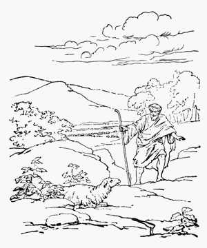 Good Shepherd And Lost Sheep Parable Coloring Pages