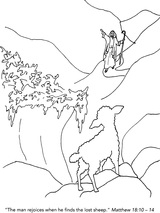 Lost Sheep   Preschool  Coloring Pages   Pinterest   Sheep Lost And