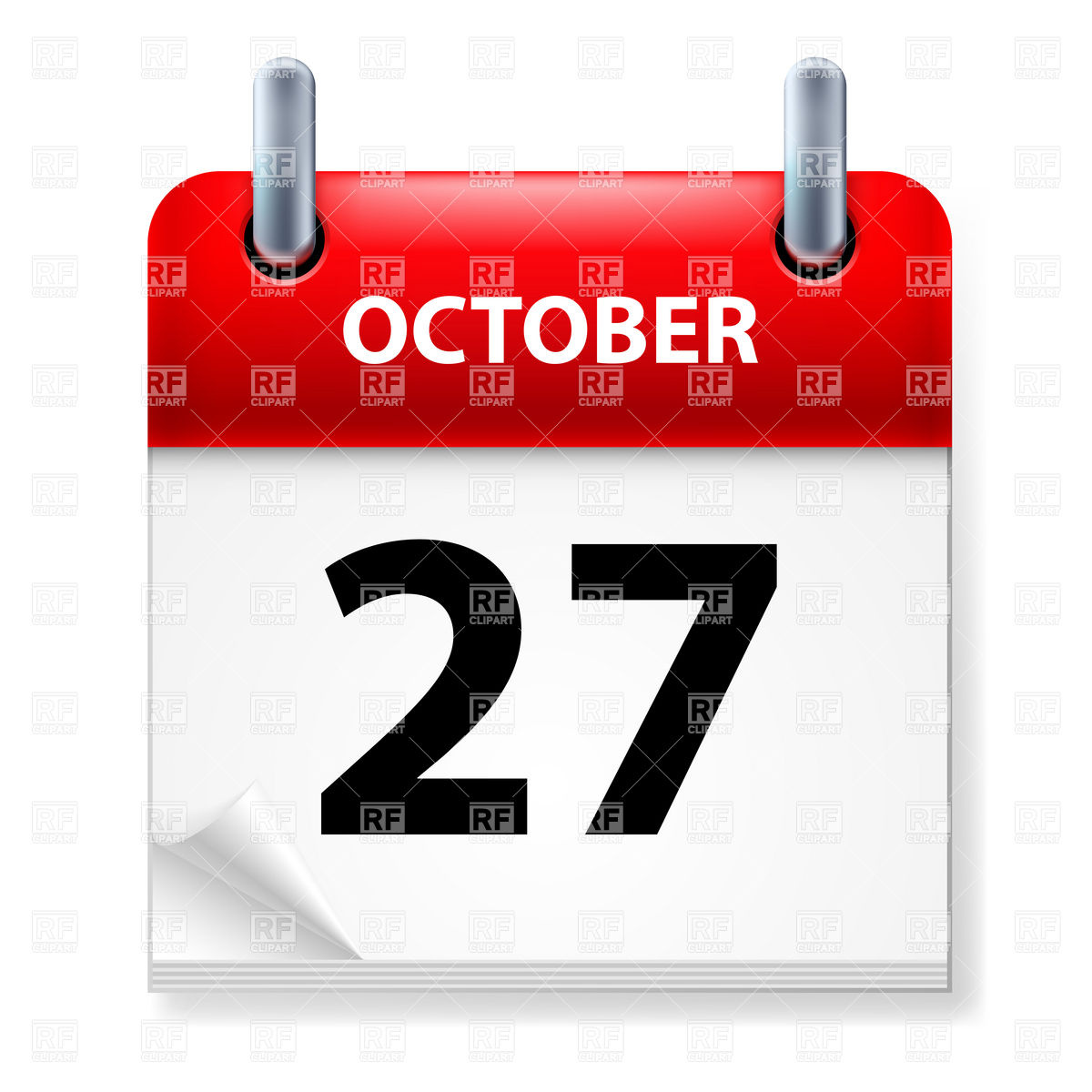 October Calendar Clipart 27 Of October Calendar Icon