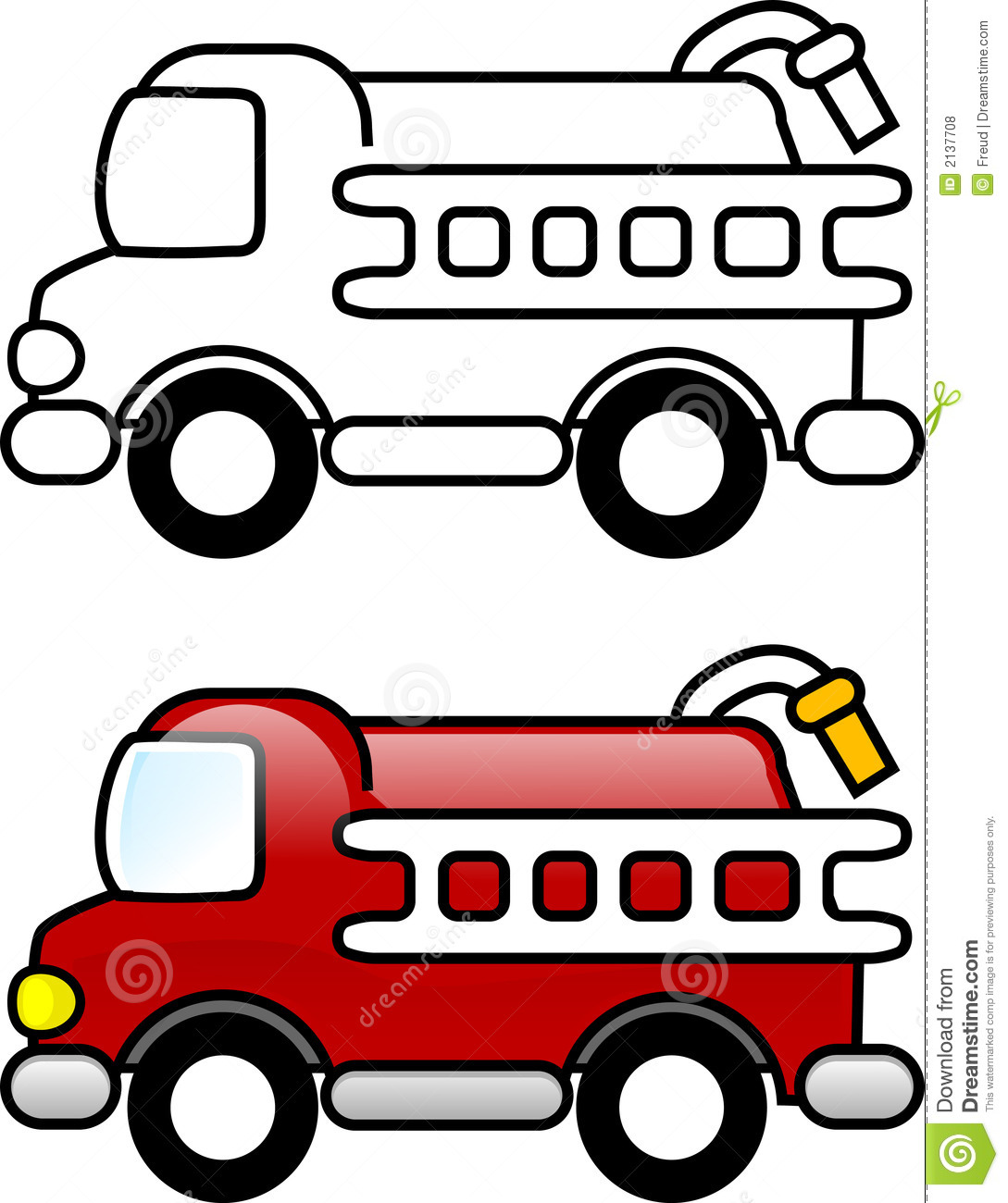 Preschool Fire Truck Coloring Pages