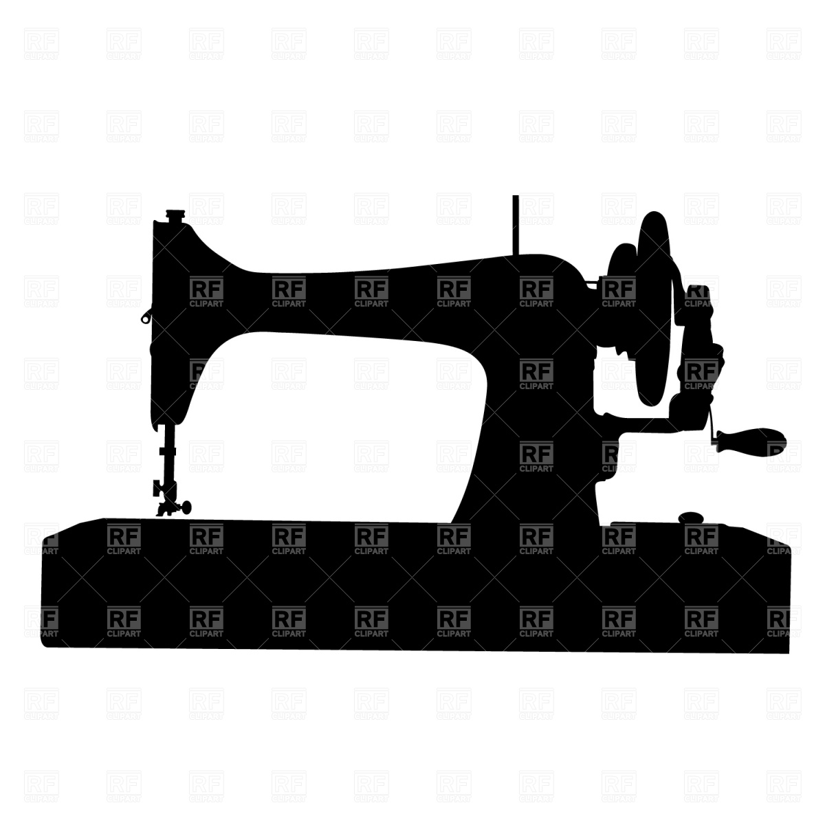 Retro Sewing Machine Silhouette 1468 Silhouettes Outlines Download