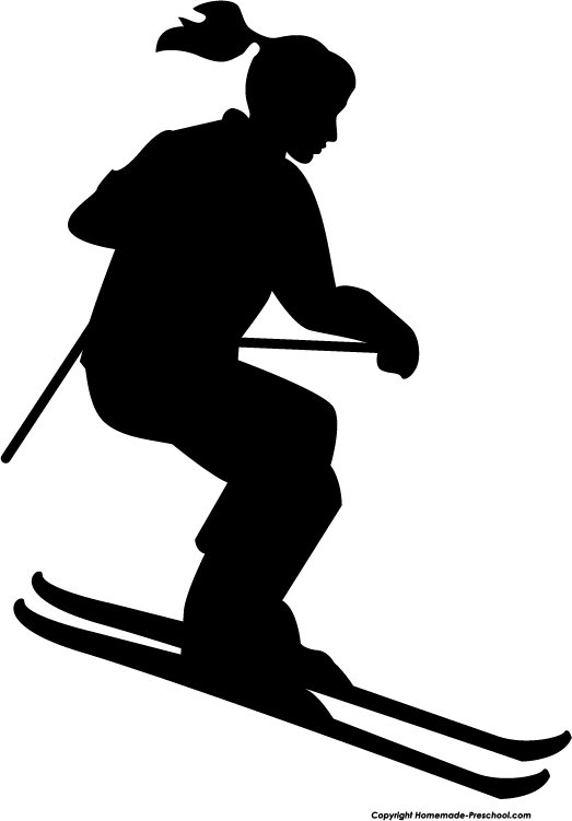Skier Clipart Silhouette Including Online Clipart
