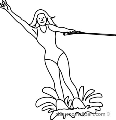 Skiing Clipart Black And White Classroom Clipart