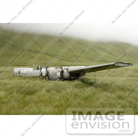 Stock Photography Of Wwii Airplane Wreckage At Atka Island Alaska