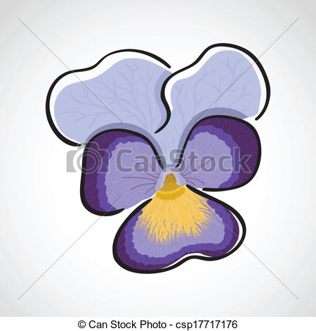 Vector   Viola  Heartsease  Flower   Stock Illustration Royalty Free