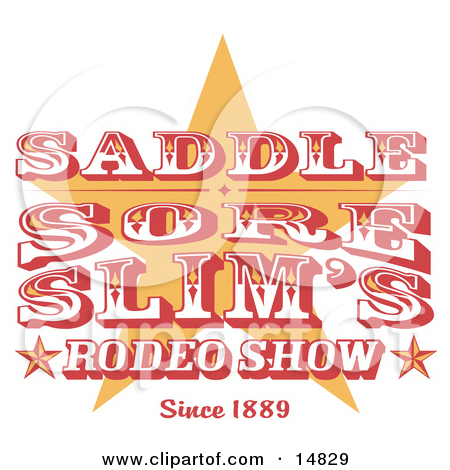 Vintage Rodeo Sign With A Star Clipart Illustration By Andy Nortnik