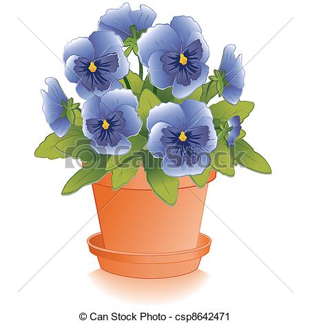 Viola Flower Clipart Viola Tricolor Vector Clipart Illustrations  66
