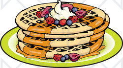 Waffle Breakfast Clipart Clipart Illustration Of A