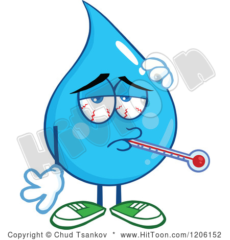 Water Pollution Clipart Sick Thermometer Clip