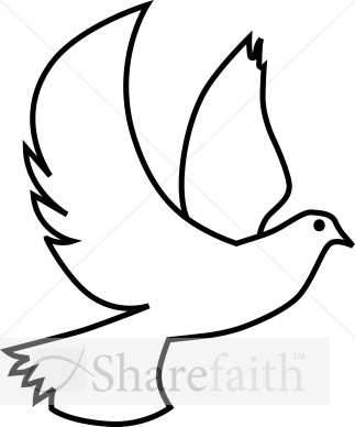 Winged White Dove Clipart Image   Dove Clipart