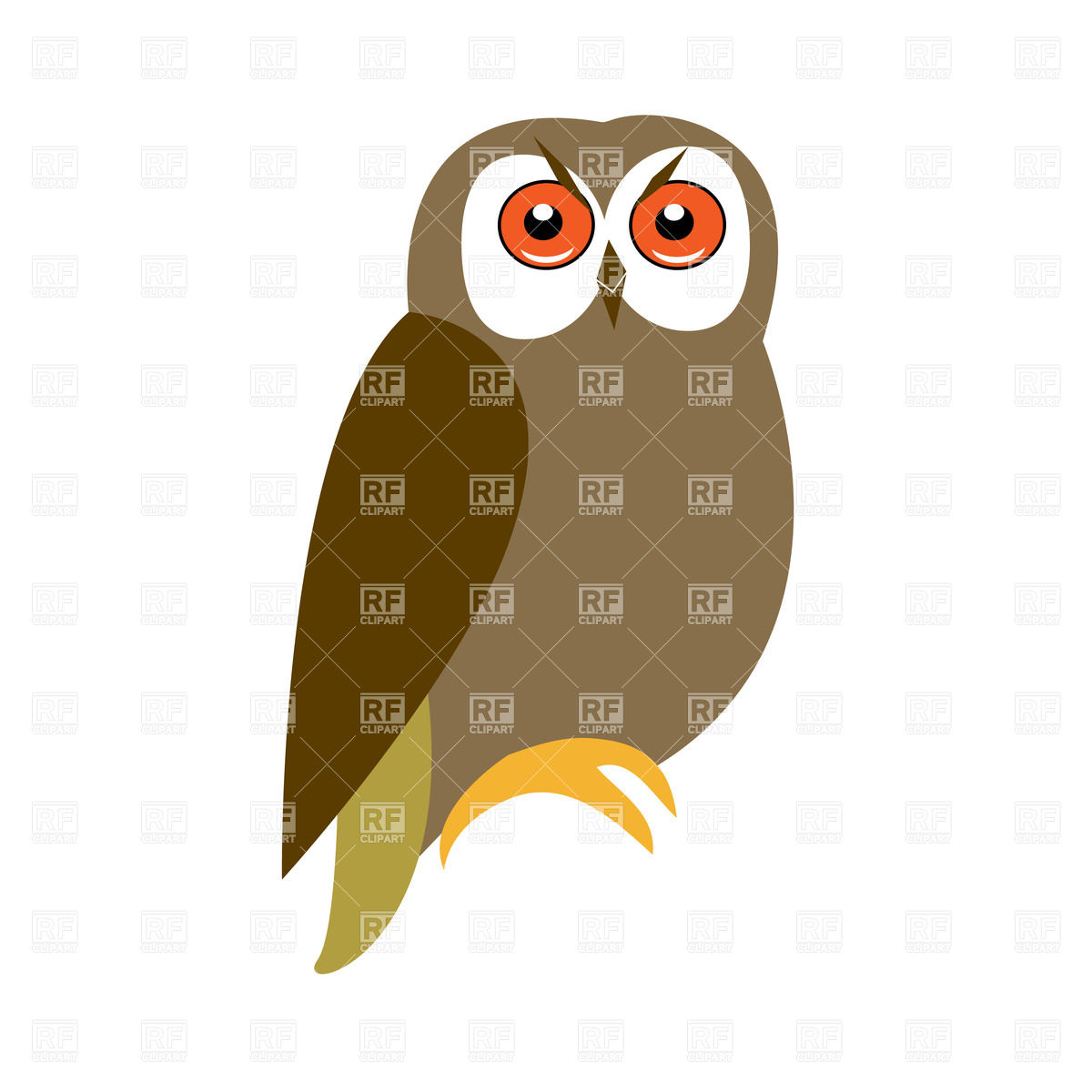 And Animals   Owl With Red Eyes Download Royalty Free Vector Clipart