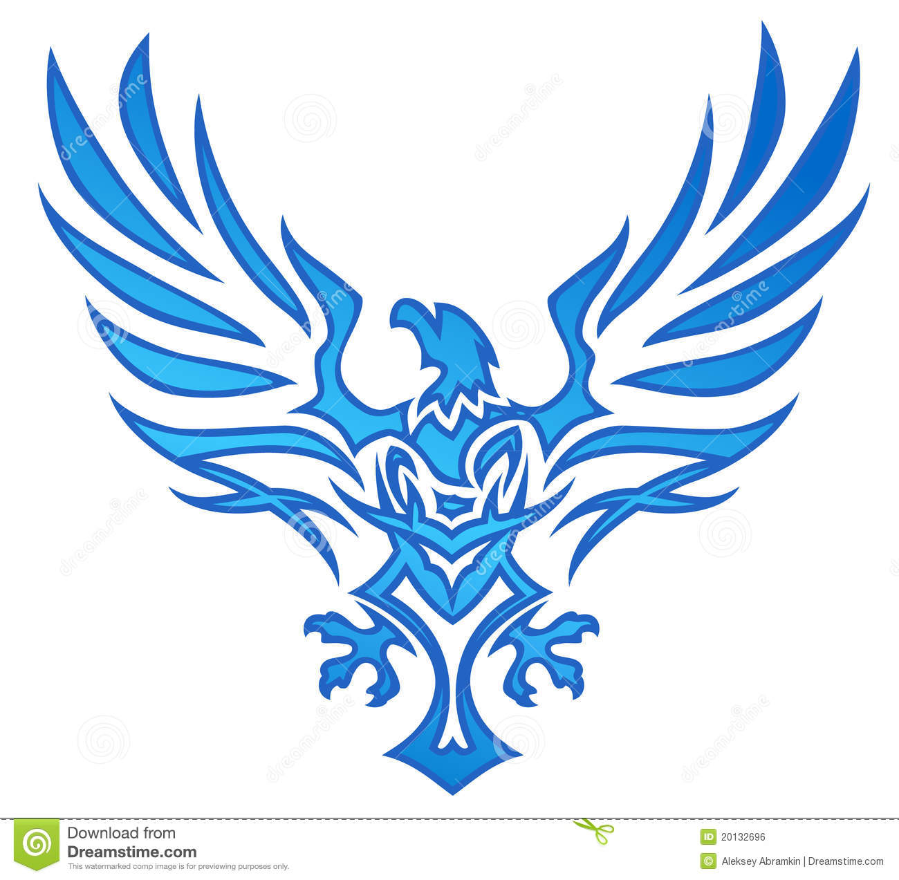 Blue Flame Eagle Tattoo Royalty Free Stock Image   Image  20132696