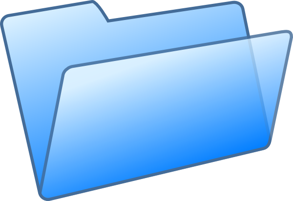 Blue Folder Clip Art  Png And Svg