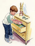 Boy Put Away Clothes Clipart Boy Putting Clothes In Drawer