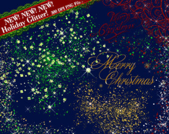 Clipart Holiday Glitter Clipart Merry Christmas Word Art Glitter    