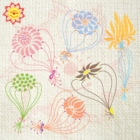 Floating Flowers Decoration Clipart  Yjca61  On Storenvy