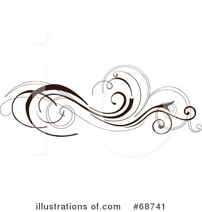 Floral Scroll Clipart  68741 By Onfocusmedia   Royalty Free  Rf  Stock