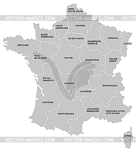 France Map   Vector Clip Art