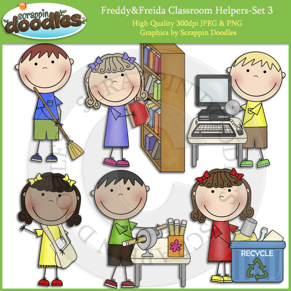 Freddy   Freida Classroom Helpers   Set 3 Clip Art    1 50   Scrappin