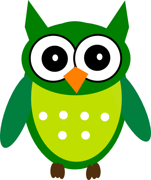 Green Owl Clip Art At Clker Com   Vector Clip Art Online Royalty Free    