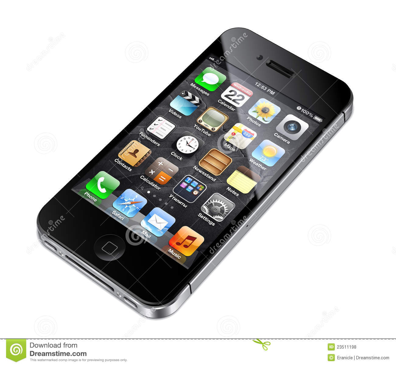 Iphone 4s Clipart Apple Iphone 4s Illustration