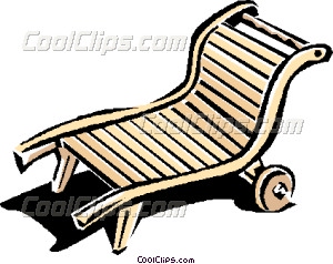Lounge Chair Or Deck Chair Vector Clip Art