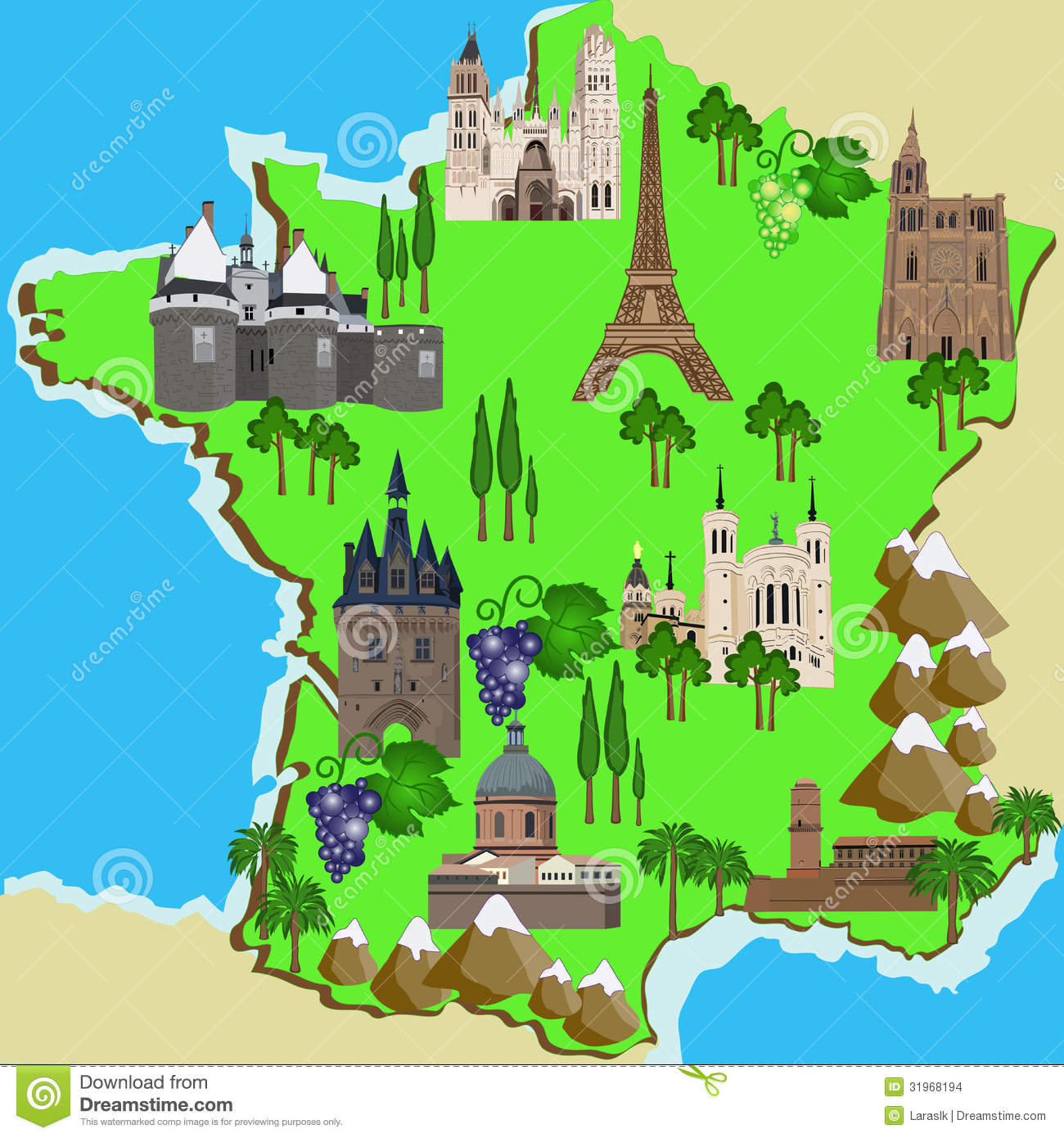Map Of France Clipart Map Of France
