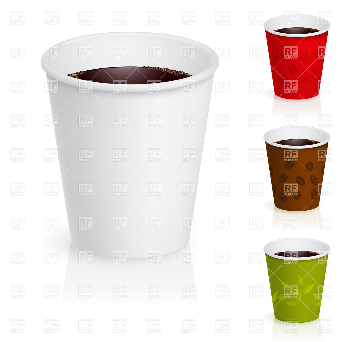Paper Cup Clipart Open Coffee Paper Cups Designs