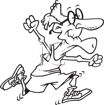Person Running Clipart Black And White   Clipart Panda   Free Clipart    