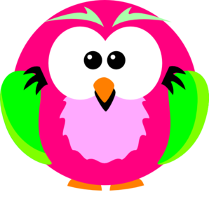 Pink And Green Owl Clip Art At Clker Com   Vector Clip Art Online