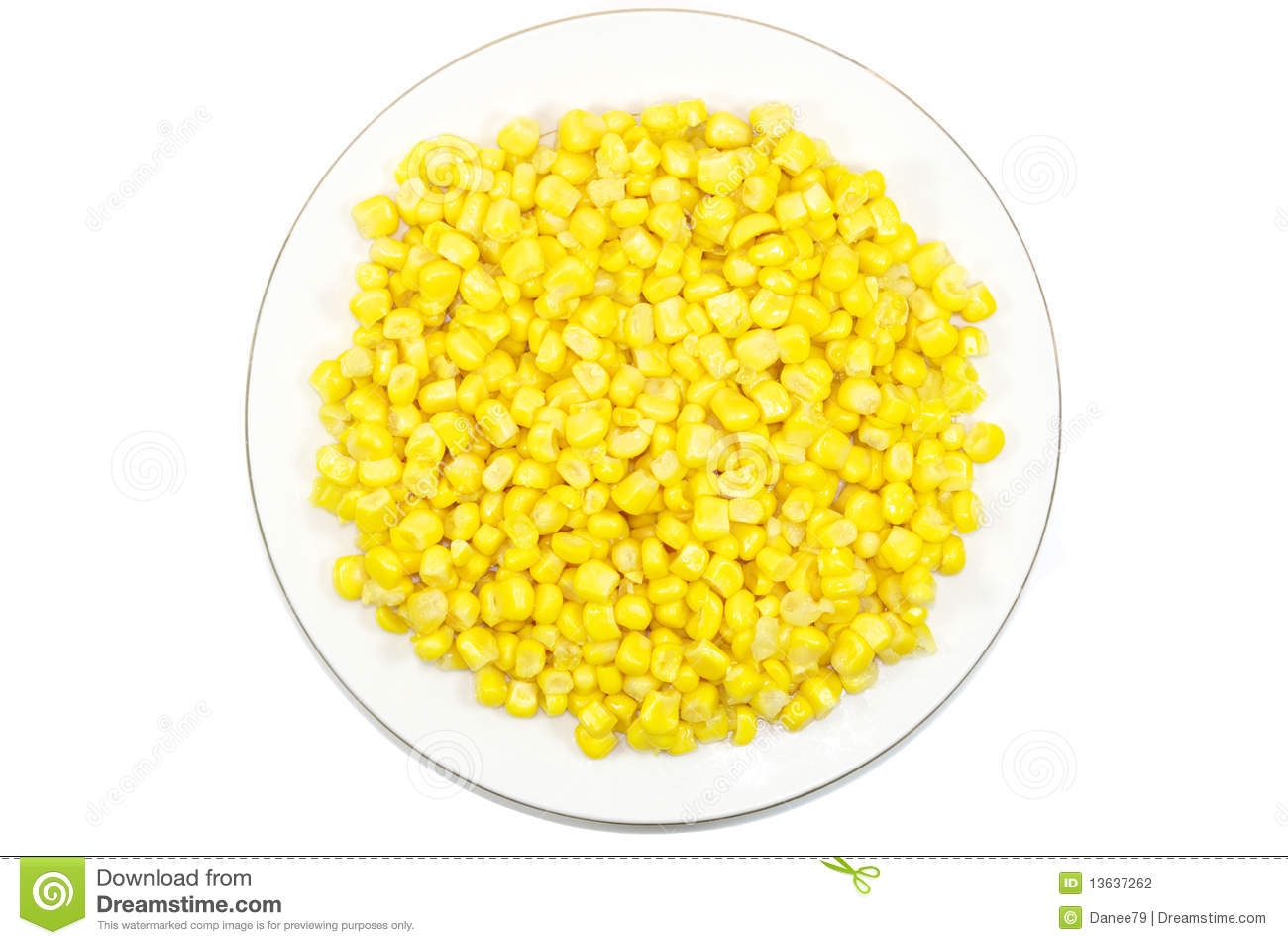 Plate Of Sweet Corn Stock Photography   Image  13637262