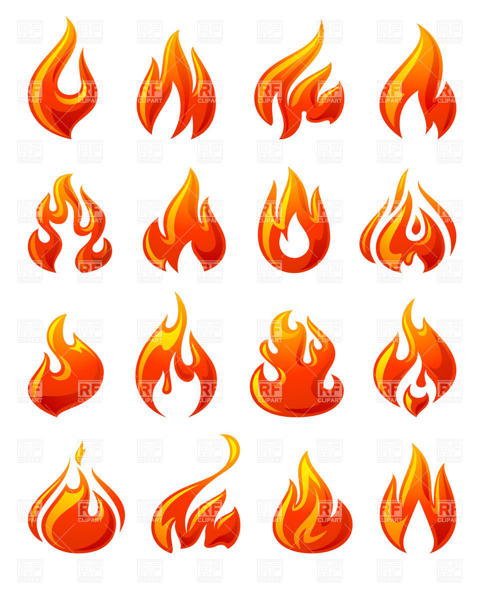 Red Flame Icons 17698 Download Royalty Free Vector Clipart  Eps