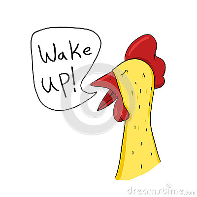 Rooster Wake Up Call Illustration Royalty Free Stock Images   Image