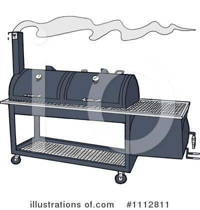Royalty Free  Rf  Bbq Smoker Clipart Illustration By Lafftoon   Stock