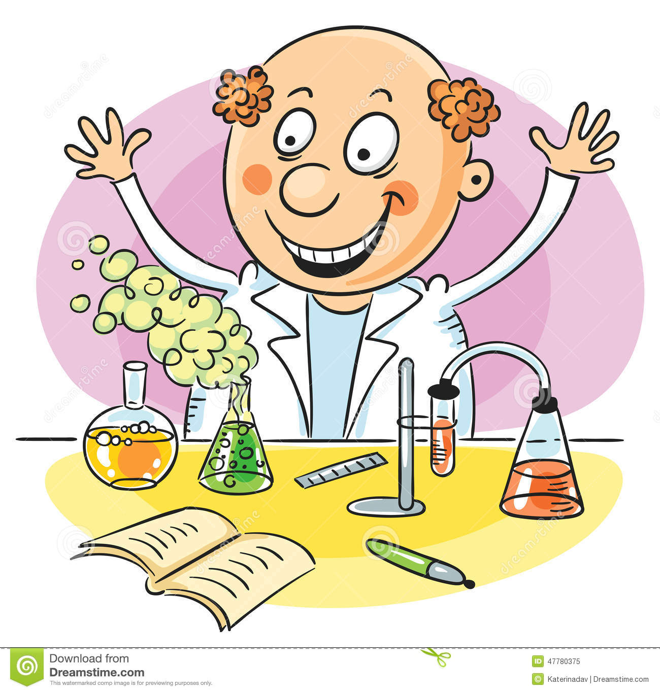 Scientist And His Successful Experiment Stock Vector   Image  47780375