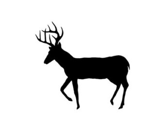 Silhouette Vector Deer Clip Art   D Eer Illustration   Vector Animal