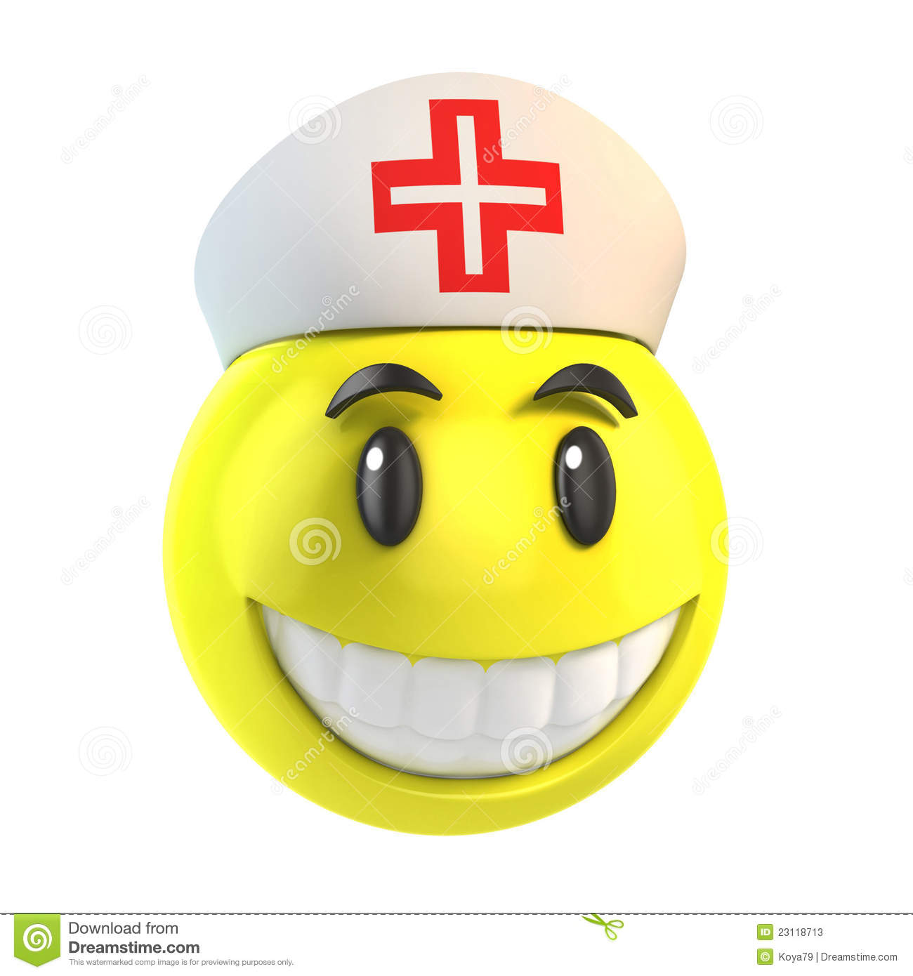 Smiley Nurse 3d Illustration On White Background