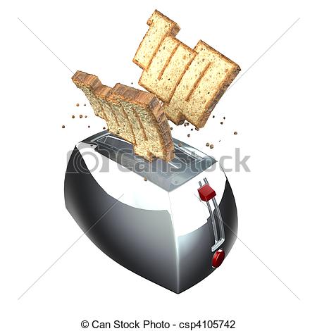 Wake Up Call Theme 3d Toaster Illustration Csp4105742   Search Clipart