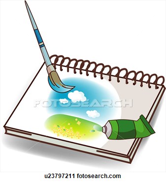 Brush Sketchbook Paintbrush Art  Fotosearch   Search Clipart